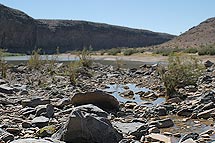 The bottom of the canyon